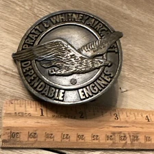 Gutmann Cutlery Pratt and Whitney Aircraft Dependable Engines Belt Buckle