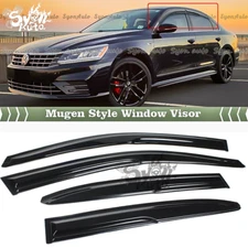 FITS 2012-2022 VW PASSAT 3D WAVY MUGEN STYLE WINDOW VISOR RAIN GUARD DEFLECTOR