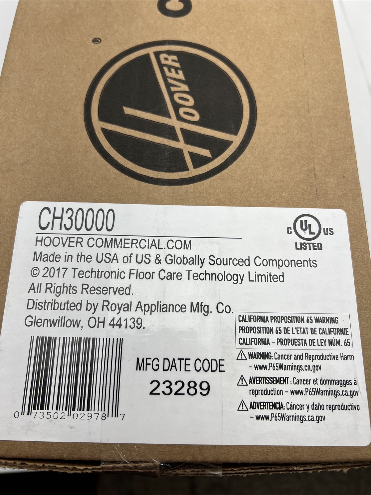 Hoover Commercial PORTAPOWER Canister Vacuum Cleaner w/Attachments