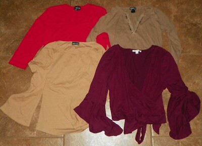 4 Womens Juniors Long Sleeve TOPS Size L Large WET SEAL Haute Monde ...