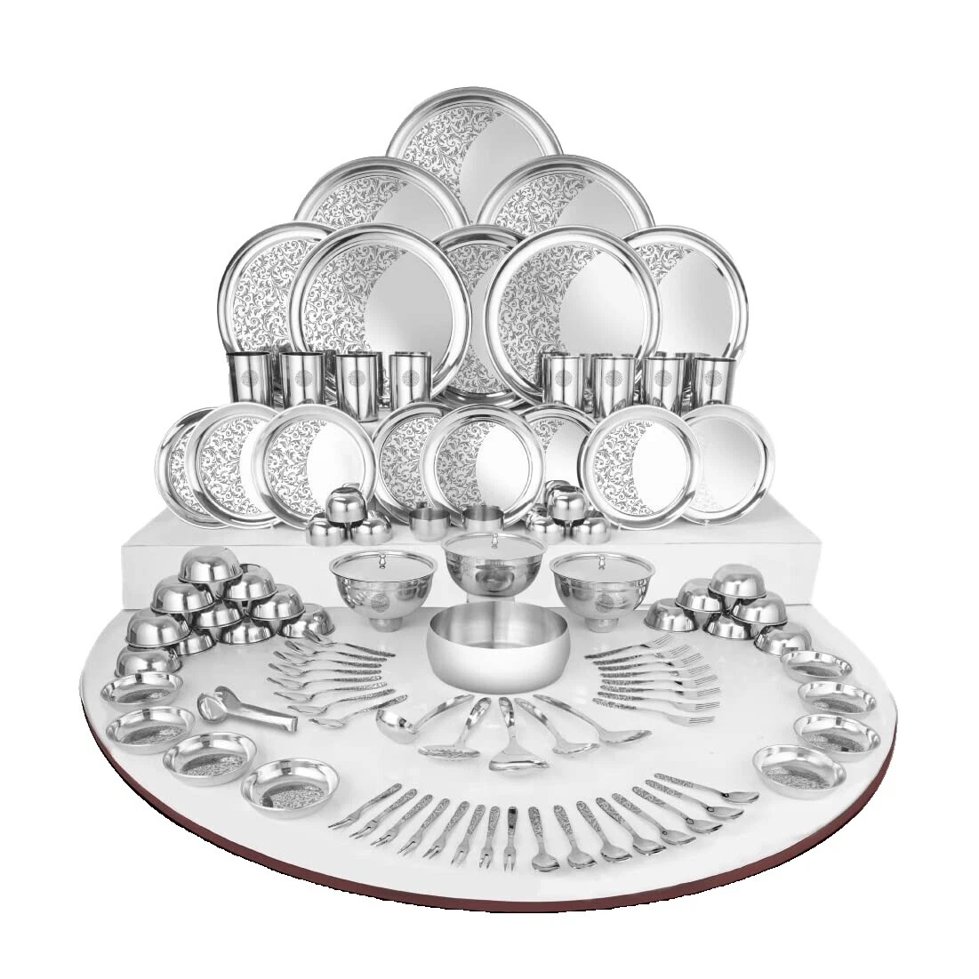 Acero Inoxidable Handmade Servicio de Cena Conjuntos