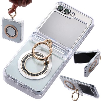 Mag Safe Magnetic Ring Stand Case For Samsung Galaxy Z Flip 6/5/4/3 Hinge Cover