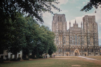 Wells Cathedral View from Cathedral Green of the west front of Wel- 1960 Photo