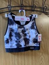 Girls Justice 'Oh So Soft' 2 PACK Sports Bras Sz 30 NEW W TAGS Black  White