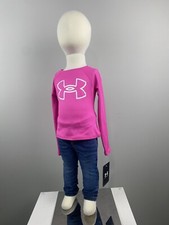 New UNDER ARMOUR UPF 50+ Long Sleeve Swim Top Size 2T Pink