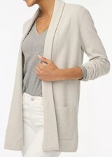 J.CREW Chelsea 138 Slide Pocket DUSK-GRAY Open Cardigan Sweater Blazer Size XL