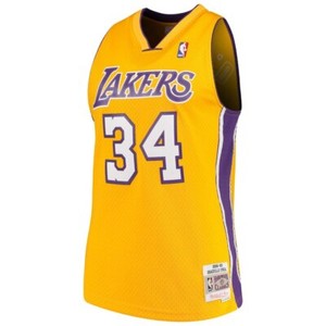 purple and yellow lakers jersey