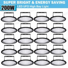 20Pck 200W UFO LED High Bay Light Workshop light Fixture Factory Warehouse Lamp