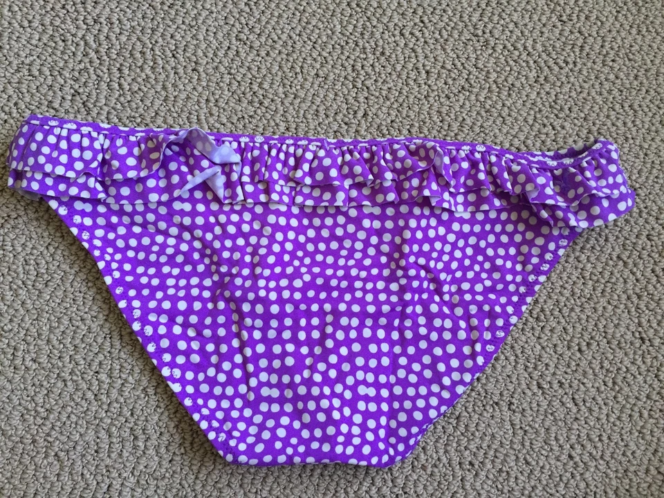 Parte inferior de bikini American Eagle Outfitters talla L púrpura con lunares blancos nueva con etiquetas Foto 4 de 4