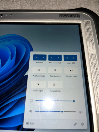 PANASONIC TOUGHPAD FZ-G1 MK4 i5 2.4GHz/8GB,256GB SSD/Barcode Scaner/4G LTE/Win11 - Picture 11 of 18