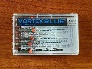 Dentsply Tulsa Dental Vortex Blue Rotary Files 25mm 0.04 Taper