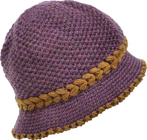 Vtg Pastel Purple Heart Knit Bucket Cloche Hat Fairy Kei y2k  display picture 3