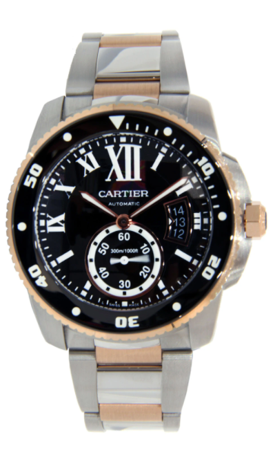 Cartier Calibre de Cartier Diver W7100054 Steel & Rose Gold Black