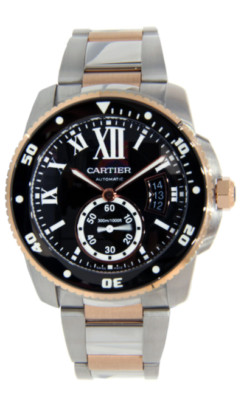 Cartier Calibre de Cartier Diver W7100054 Steel & Rose Gold Black