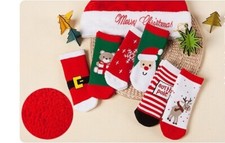 Christmas Socks for Girls and Boys 6-8 yrs, 6 Pairs