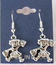 Little Cheerleader Earrings French Hooks - USA made