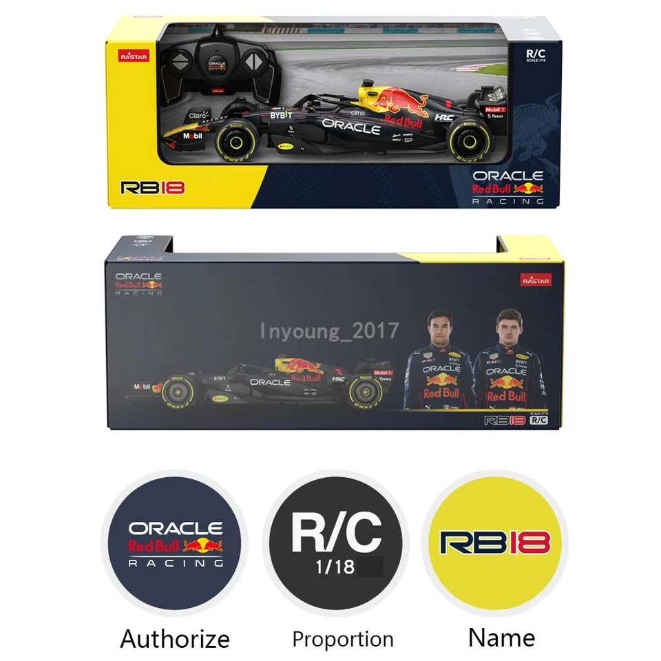 1:18 F1 Red Bull RB18 2022 Remote Control Car Formula 1 RC Car Max Verstappen 1 - Image 3 of 4