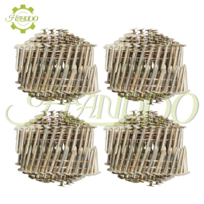 7200Pcs 1-1/4'' × 0.12'' Coil Roofing Nail Galvanized 3/8'' Head Diameter 15 Degree
