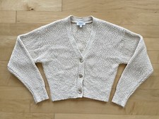 Other Stories Paris Atelier Sz XS Beige Knit Cropped Cardigan