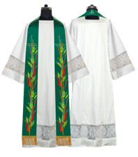 Elegant Embroidered Priest Stole with Cross Design   Religious Clergy Vestment