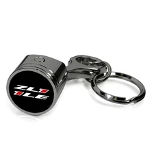 Chevrolet Camaro ZL1-1LE Black Chrome Engine Piston Style Metal Key Chain