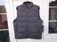 Mens Bodywarmer / Gilet Sleeveless Jacket Feather & Down, Large, Coffee, Bnwts Mens Bodywarmer / Gilet Sleeveless Jacket Feather & Down, Large, Coffee, Bnwts