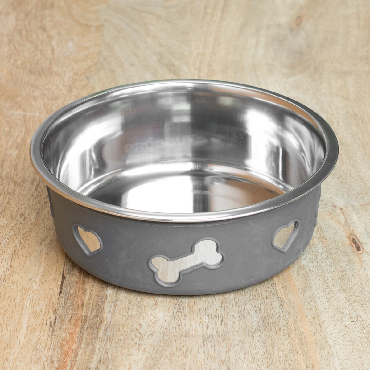 Grey dog bowls deals