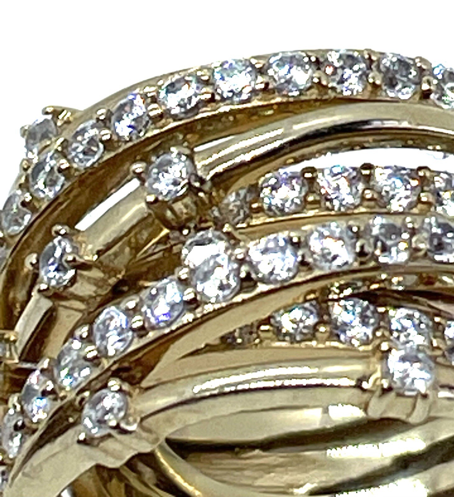 Landau Diamondess Crossover Statement Ring  - Gol… - image 6