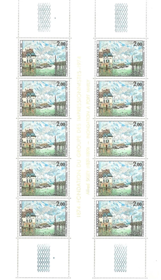 Mónaco #YT967-YT972 MNH 1974 Impresionistas Cézanne Monet [914-919] Foto 3 de 4