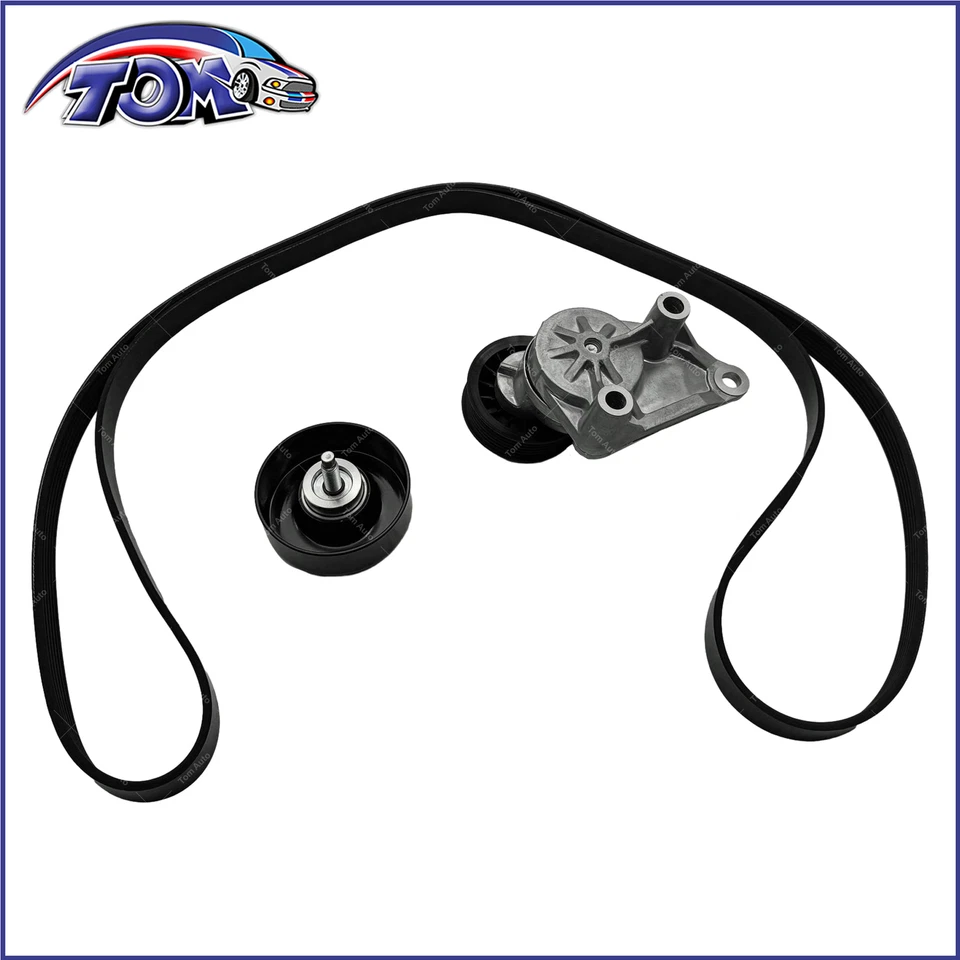 Engine Drive Belt Component Kit for Chevy Sierra 1500 Cadillac GMC Truck SUV - Image 4 of 4