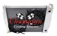 AL 3 Row DP Radiator,10" Fans,1.5,1.5 for 1967-1969 Trans Am Small LS #CC337B-DP
