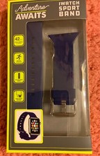 Adventure Awaits iWatch Sport Band Fits Apple Watch Models 42 mm Navy