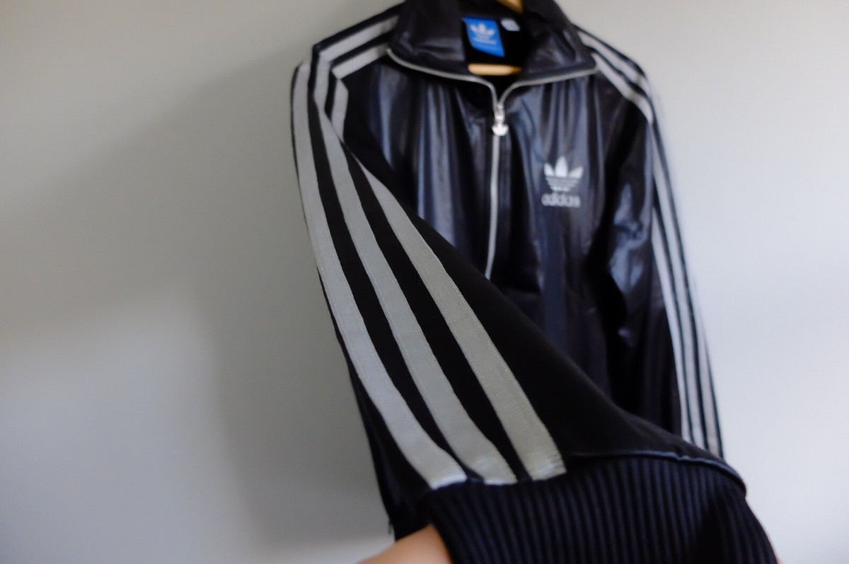 Rare Adidas Chile 62' Tracksuit jacket S Black Silve trefoil