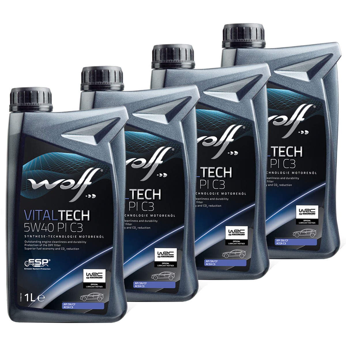 Motoröl WOLF VITALTECH PI C3 21116 SAE 5W40 4 X 1 Liter für