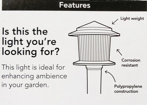6 x HPM Mackay 2 Tier Garden Path Lights 12V 5W Low Voltage DIY Black RGLVPBL - Picture 4 of 6