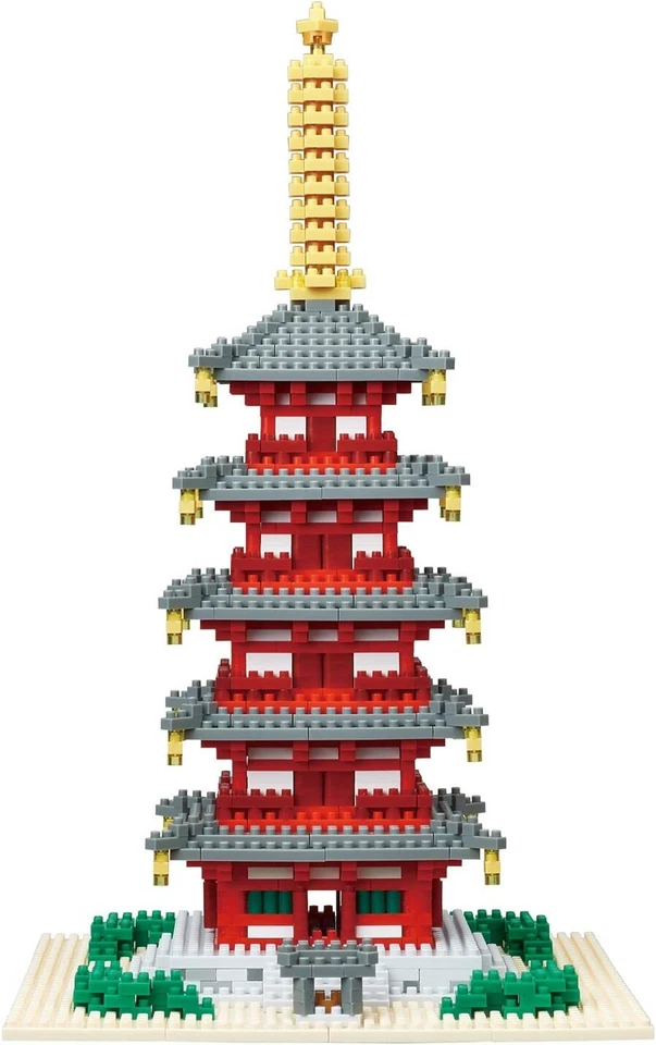 Nano block five-storied pagoda deluxe edition NB-031 - Image 3 of 4