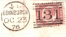 GB QV BANTAM ½d Plate 11 (JO) HALFPENNY Cover Edinburgh Local 1876 Scotland XB43
