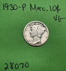 1930-P Mercury Dime 10c Vg Very Good 90% Silver See Pictures