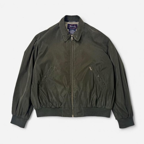 Façonnable, Vintage 90s Faconnable Bomber Men's Medium Weight Olive Green Full Zip Jacket M