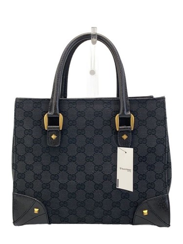 GUCCI handbag GG canvas Black total pattern Used