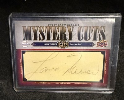 Lana Turner cut auto 2008 Upper Deck Sweet Spot Classic. Mystery Cuts. # d 2/2.
