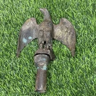 Antique Federal Variation Battle Flag Eagle Flag Pole Topper Civil War Brass