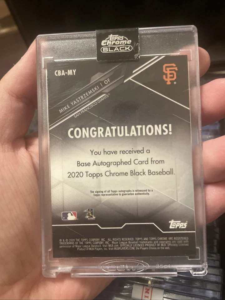 2020 Topps Chrome Black - Chrome Black Autographs Mike Yastrzemski /150 (AU) - Image 2 of 2