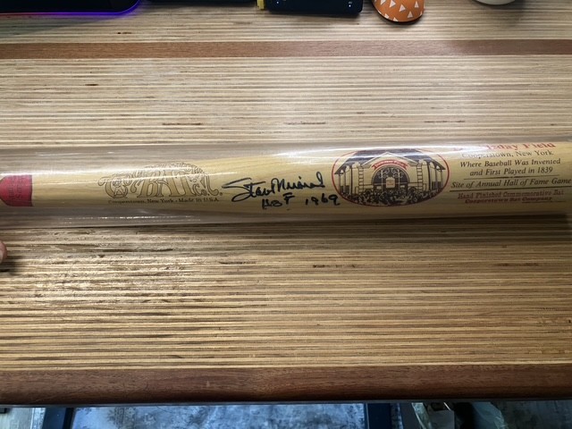 Stan Musial Signed Autographed Cooperstown Bat Inscribed HOF 1969 PSA DNA COA
