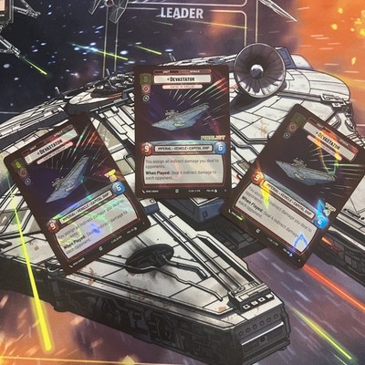 3x Star Wars Unlimited - JTL showdown down 2nd place  Devastator Foil P25 NM