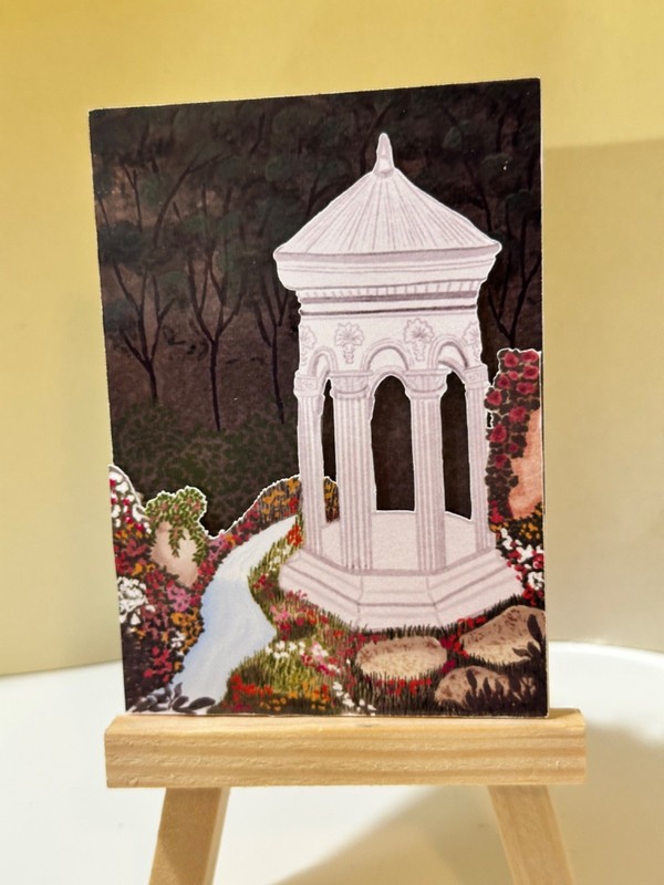 ACEO Printed Mini Card, landscape, garden, ‘the forgotten garden’