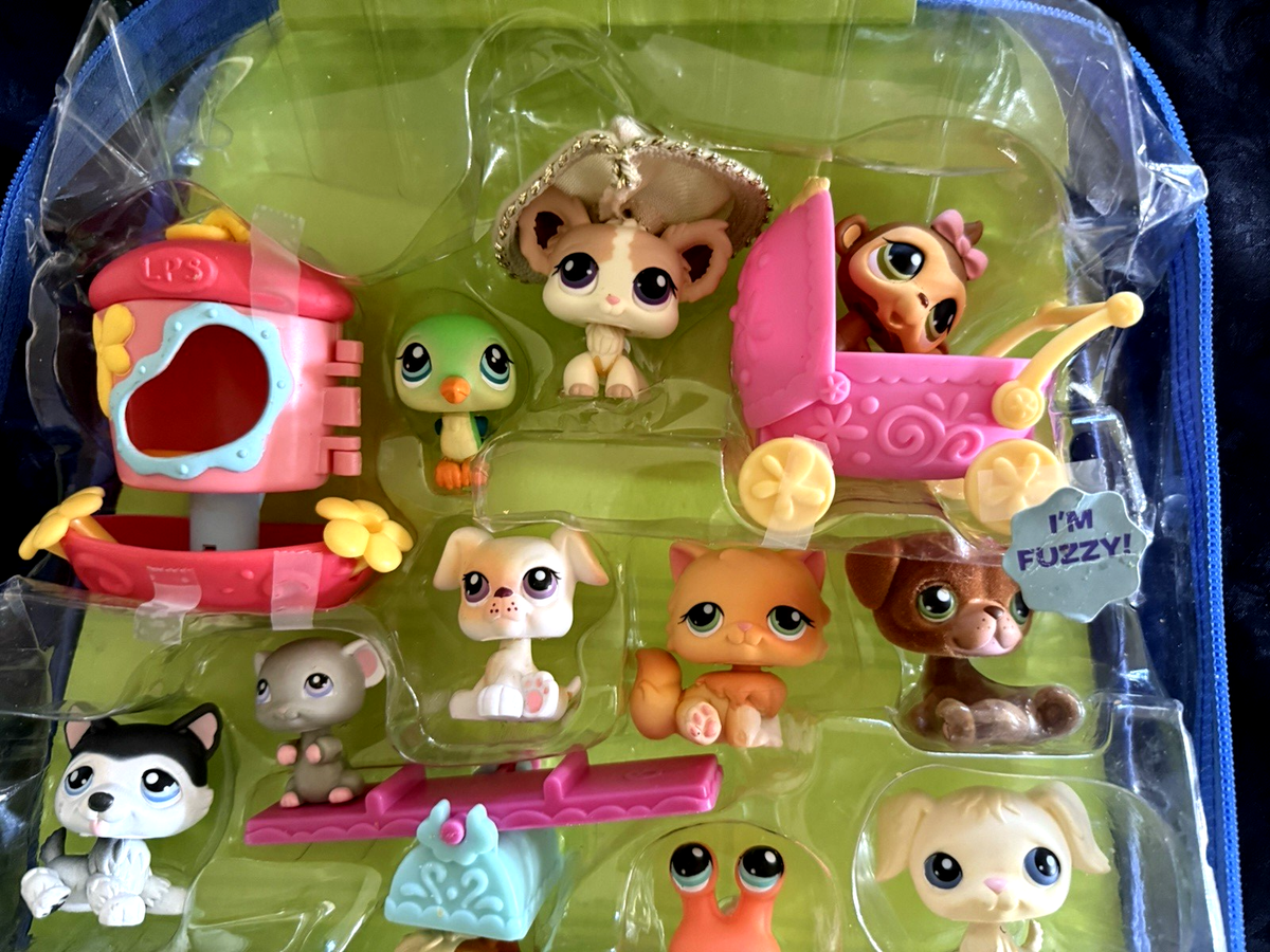 Littlest Pet Shop HORSE pony LAMB 584 585 farm GIFT SET 2007 VHTF