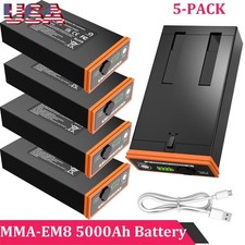 5PACK 5000mAh Battery for Moultrie Cellular Trail Cameras Edge/Edge 2/Edge 2 Pro