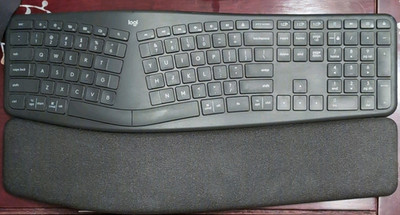 Logitech ERGO K860 Wireless Ergonomic Keyboard w/ Black Wrist Rest