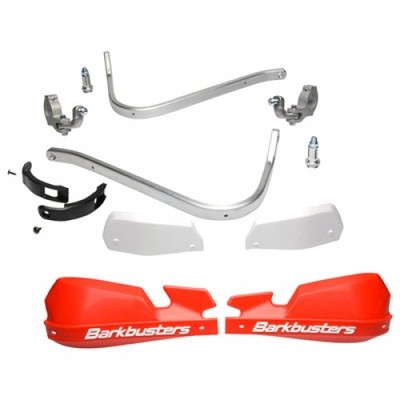 Barkbusters Universal VPS Two Point Mounted Handguard Kit Red 7/8'' Bars